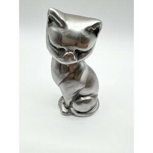 HOSELTON CANADA - MCM  Solid Cast Aluminum Cat Sculpture Signed